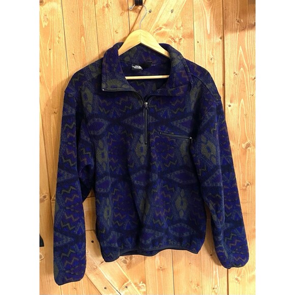 Vintage North Face Fleece Jacket Southwestern Aztec Tribal Retro Native American - Picture 1 of 10